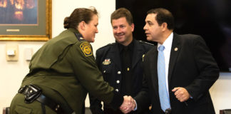 Congressman Henry Cuellar with acting Chief Carla Provost (USBP) and Deputy Executive Assistant Commissioner John Wagner (OFO) Photo archive.