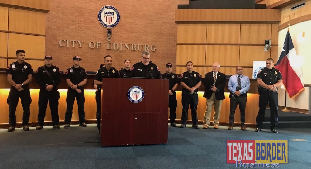City of Edinburg first responders meet in preparation of the Hurricane season. Edinburg taking proper steps to share with citizens important information to protect lives and property. Photo Roberto Hugo Gonzalez