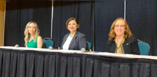 The 2019 Panel of Community Trailblazing Women in McAllen Moderator: Natasha Del Barrio, CEO, Bert Ogden Auto Group; Cris Rivera, CEO, Rio Grande Regional Hospital and Karen Valdez, Exec VP, Director of HR, Lone Star National Bank. Not pictured Kate Horan, MLS, Director, McAllen Public Library.