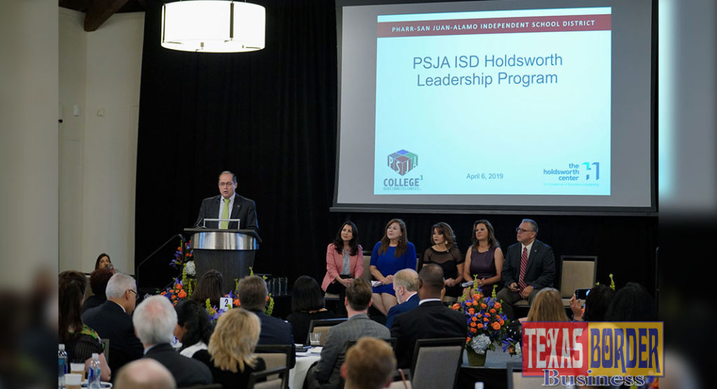 PSJA ISD Superintendent of School Dr. Daniel King addressing the Holdsworth Center District Leadership Cohort during the graduation ceremony in Austin last April. 