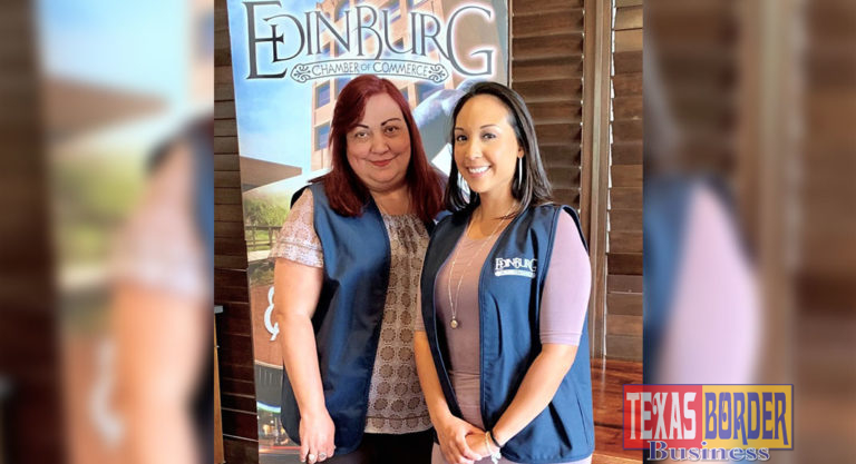 Pictured L to R: Letty Flores (Edinburg Chamber Ambassador – The Monitor), Mae Vela (Edinburg Chamber Ambassador – Bob’s Steak & Chophouse)