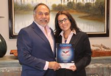 Arturo Ortega, Chairman and CEO of Freedom Bank and Lisa Ramirez - Volunteer Coordinator, MXLAN & Sales Manager, Visit McAllen (McAllen Chamber of Commerce Convention and Visitors Bureau).