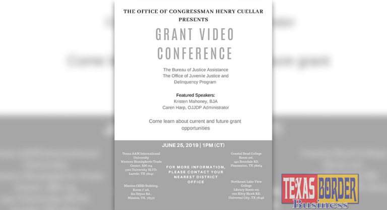 Rep. Cuellar and Department of Justice to Host Law Enforcement Grant Workshop