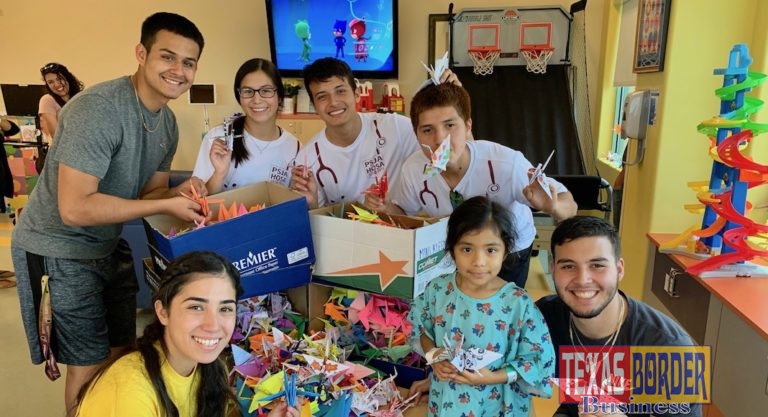 PSJA Health Students donate 1000 Paper Cranes to DHR Pediatric Oncology Wing
