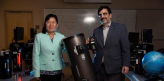 Dr. Nicolas Pereyra and Dr. Liang Zeng, both UTRGV associate professors of physics, have been chosen as PhysTEC Fellows for the 2019-2020 cohort. PhysTEC is an organization focused on improving and promoting the education of future physics teachers, and through this fellowship, Pereyra and Zeng will work on increasing the number of high school physics teachers in the Valley over the next two years. (UTRGV Photo by Paul Chouy)