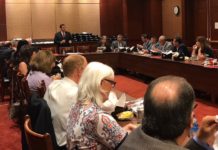 Congressman Cuellar (TX-28) addresses the Rio Grande Valley Partnership in Washington on Wednesday.