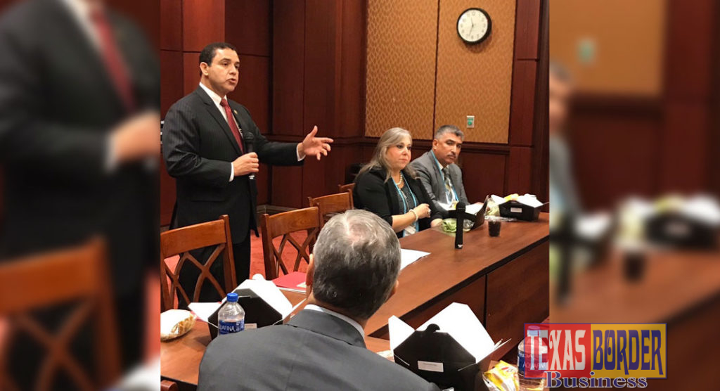 Congressman Cuellar (TX-28) addresses the Rio Grande Valley Partnership in Washington on Wednesday. 