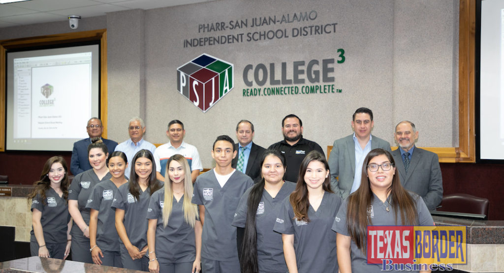 Some of the recent graduates pictured at the PSJA ISD School Board Meeting held May 27.