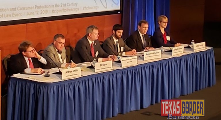 First Assistant Attorney General Jeff Mateer (second from the right) speaking at today's roundtable.