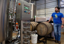 Steve Padilla, owner of Big River Brewery in Pharr and an alumnus of UTRGV legacy institution UT Pan American, says whichever kind of craft beer you prefer, his authentic brews came from ideas fermented in science classrooms at UTPA and from Valley-based cultural inspirations. Padilla, who got a degree in nursing in 2008 from UTPA, works a double week, full time as a nurse and another 30 to 40 hours brewing beer for his business. (UTRGV Photo by Paul Chouy)