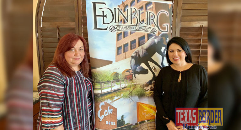 Pictured L to R: Letty Flores (Edinburg Chamber Ambassador – The Monitor), Ruby Casas (Edinburg Chamber Ambassador – Farmers Insurance)