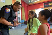 Edinburg Police Officer Lara shares with club members how to address bullying when they see it.