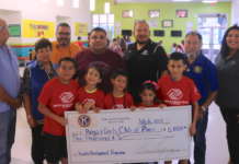 The Pharr Sunrise Breakfast Kiwanis Club showed their support to the Boys & Girls Club of a Pharr with a generous contribution of $5,000.