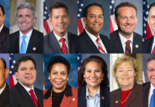 L-R: Rep. Henry Cuellar (D-TX), Chairman; Rep. Michael McCaul (TX), Lead Republican; Rep. Sean Duffy (R-WI), Rep. Will Hurd (R-TX), Rep. Michael Cloud (R-TX), and Rep. Ross Spano (R-FL). Bottom L-R: Rep. Lou Correa (D-CA), Rep. Vicente Gonzalez (D-TX), Rep. Sheila Jackson Lee (D-TX), Rep. Veronica Escobar (D-TX), Rep. Zoe Lofgren (D-CA), and Rep. Salud Carbajal (D-CA)