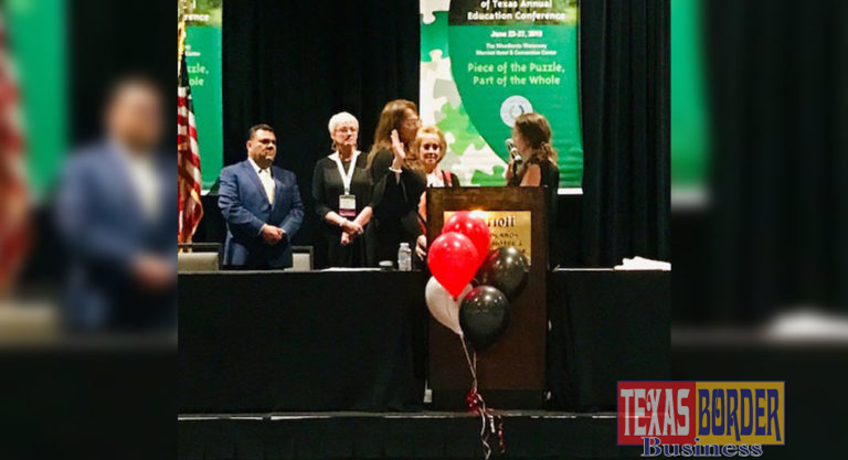Pictured in photo (L to R) 2019 -2020 CDCAT Executive Board: Back row - R. David Guerrero (Jim Wells County District Clerk - Secretary), Lisa Johnson (Hemphill County Combination Clerk - Teasurer), Stacey Kemp (Collin County Clerk - Vice President, Front row - Laura Hinojosa (Hidalgo County District Clerk - President), Jennifer Lindenzweig (Hunt County Clerk Clerk - 2018-2019 President)