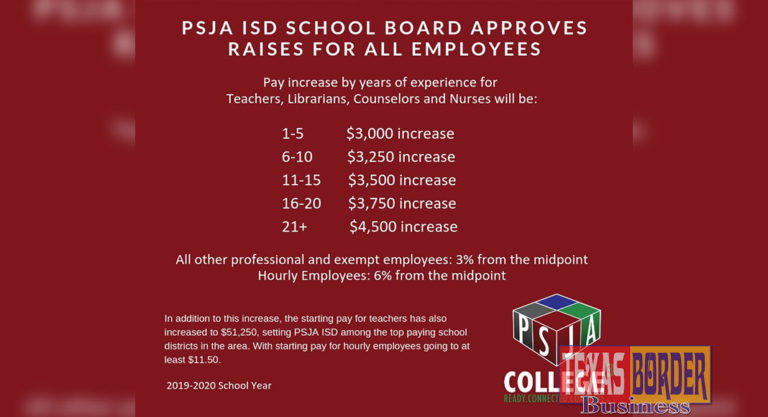 PSJA ISD School Board Approves Raises for all Employees