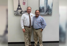 Steven Villarreal, Director of Sales at Embassy Suites McAllen Convention Center; and Mario Perez of APTIV.