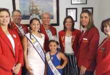 Weslaco Chamber Ambassadors pose with Miss Weslaco 2019 Daisy Ramirez and Little Miss Weslaco 2019 Stella Silva at a ribbon cutting ceremony. Pictured L-R: Marisol Nuñez, Davis Equity Real Estate; Daryl Smith, Smith Security Group; Flo Lasater, Davis Equity Real Estate; Carla McCaleb, McCaleb Funeral Home; Sandra Charlton, CPA and Beverly Madden, Davis Equity Real Estate.