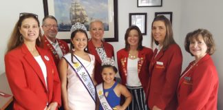 Weslaco Chamber Ambassadors pose with Miss Weslaco 2019 Daisy Ramirez and Little Miss Weslaco 2019 Stella Silva at a ribbon cutting ceremony. Pictured L-R: Marisol Nuñez, Davis Equity Real Estate; Daryl Smith, Smith Security Group; Flo Lasater, Davis Equity Real Estate; Carla McCaleb, McCaleb Funeral Home; Sandra Charlton, CPA and Beverly Madden, Davis Equity Real Estate.