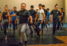 Instructor, Yahir Padilla Aceves, from the state of Sinaloa, demonstrates dance steps to students at the South Texas College Folklorico & Contemporary Summer Dance Workshop. Instructors from the Mexican states of Veracruz, Sinaloa, Mexico City, Guanajuato, and San Luis hosted the first ever workshop for students across the Rio Grande Valley July 22-26.