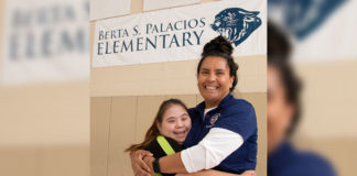 PSJA ISD Teacher Assistant Carolina Vallejo pictured with her mentor and supervisor Coach Veronica Muñiz.