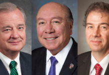 Texas A&M University System Chancellor John Sharp, Senator Juan “Chuy” Hinojosa and Texas A&M AgriLife Vice Chancellor and Dean Patrick Stover