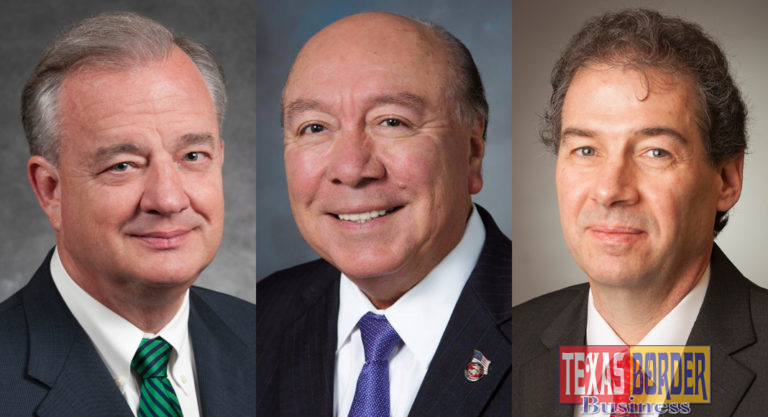Texas A&M University System Chancellor John Sharp, Senator Juan “Chuy” Hinojosa and Texas A&M AgriLife Vice Chancellor and Dean Patrick Stover