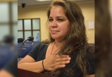 Navy veteran Norma Harlow led the Court in Pledge of Allegiance Navy Veteran Norma Harlow leads the Pledge of Allegiance.