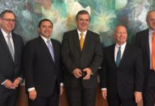 Congressman Henry Cuellar (TX-28) met with Mexican Secretary of Foreign Affairs Marcelo Ebrard and Mexican Undersecretary for North America Jesus Seade on Thursday.