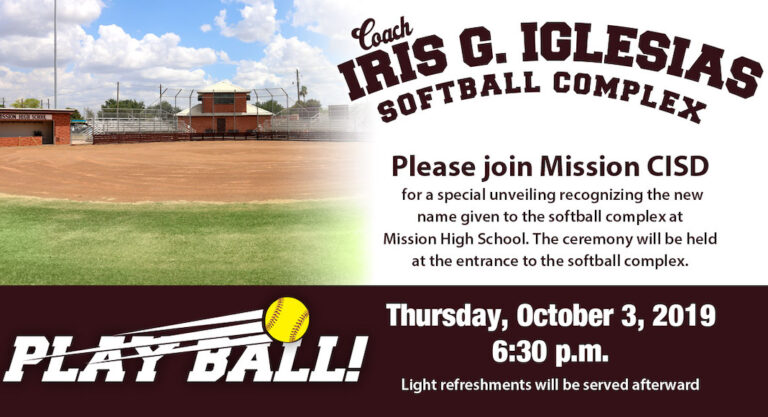 Mission CISD to Celebrate New Name for MHS Softball Complex