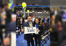 Andres Altamirano, IB ELA Teacher, IDEA College Preparatory Brownsville and Karla Camacho, IDEA Brownsville Class of 2019 alumna