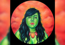 Artist Josie Delcastillo’s ‘Don’t touch me, I am sensitive,’ 2018, oil on panel, 24” x 24” (Courtesy of artist)