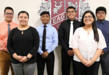 Pictured are the current MHS students who earned an AP Scholar Award this year, from left to right: Kevin Santos Guzman, Lisa Garza, Abraham Cruz, David Medina, Yazmin Cortes, Sebastian Ortiz.