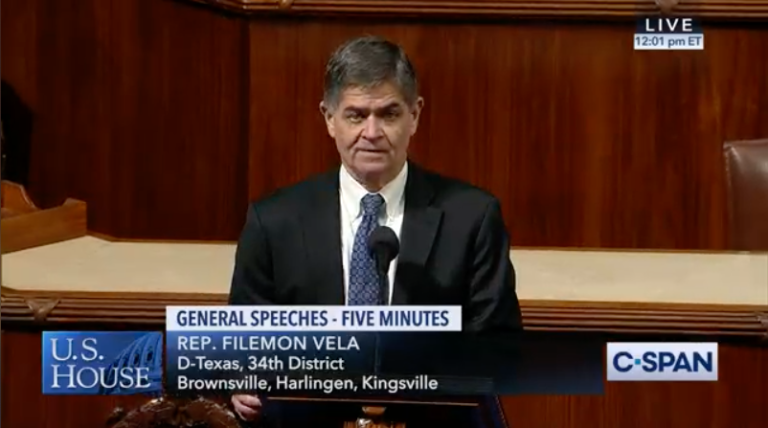 Congressman Filemon Vela recognized Retired PSJA Superintendent Dr. Daniel King on House Floor