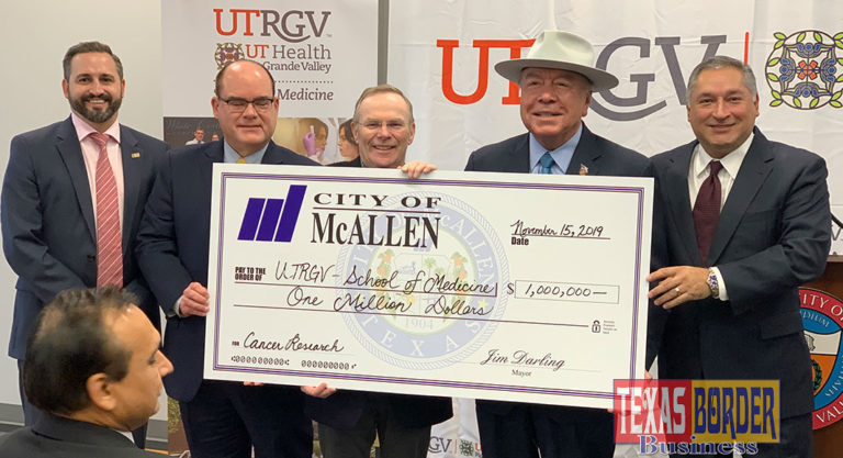 McAllen delivers a $1M check, a promise to support UTRGV School of Medicine