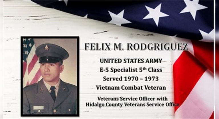 Felix M. Rodriguez leads Pledge of Allegiance