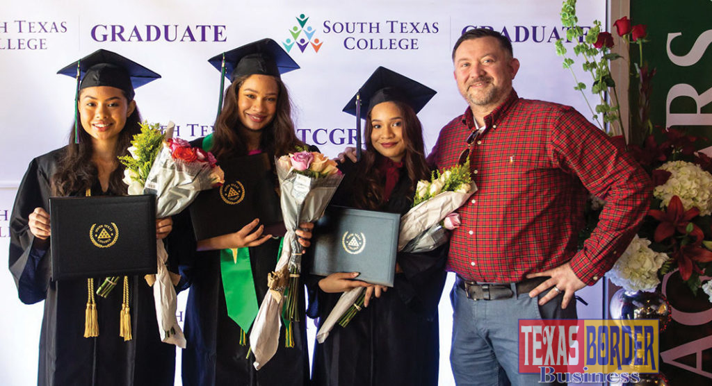 These sisters, who are triplets, from McAllen ISD's Achieve Early College High School earned their Associates Degrees from South Texas College Dec. 14. 