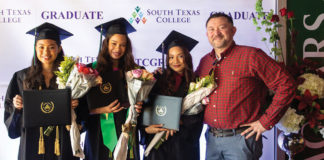 These sisters, who are triplets, from McAllen ISD's Achieve Early College High School earned their Associates Degrees from South Texas College Dec. 14.