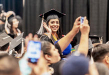 The UTRGV fall commencement ceremonies kicked off in Harlingen on Friday, Dec. 13. More than 580 graduates celebrated their big day with families and loved ones. The ceremonies continue Saturday, Dec. 14 at the Bert Ogden Arena in Edinburg. (UTRGV Photo by David Pike)