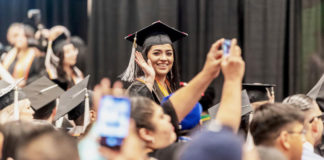 The UTRGV fall commencement ceremonies kicked off in Harlingen on Friday, Dec. 13. More than 580 graduates celebrated their big day with families and loved ones. The ceremonies continue Saturday, Dec. 14 at the Bert Ogden Arena in Edinburg. (UTRGV Photo by David Pike)