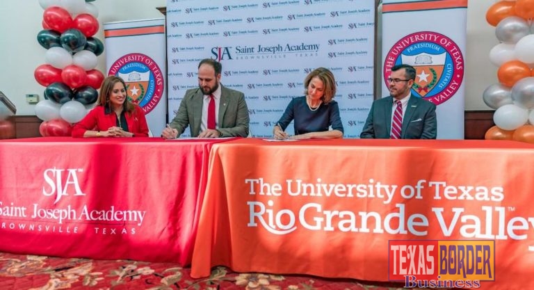 UTRGV and Saint Joseph Academy in Brownsville sign Dual Enrollment MOU