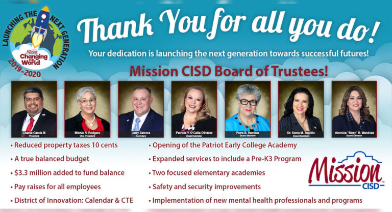 Mission CISD celebrates School Board Recognition Month
