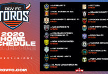 RGV FC Reveal 2020 USL Championship Season Schedule