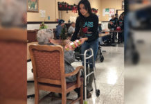 Campus Knitting Club donates homemade scarves to Local Nursing Home