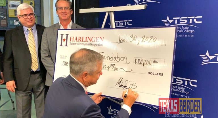 Harlingen EDC Presented $100,000 to TSTC Foundation Scholarship Fund