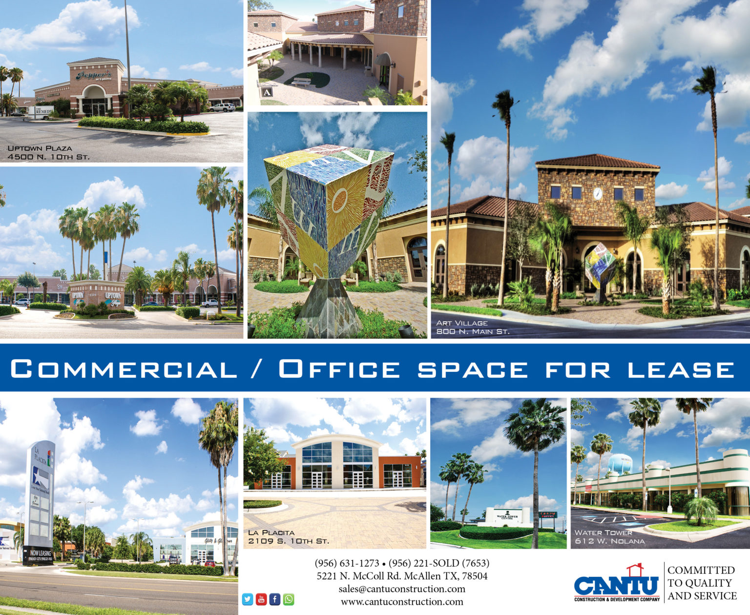 Cantu Construction Spaces Available, MoveIn Ready and Built to Suit