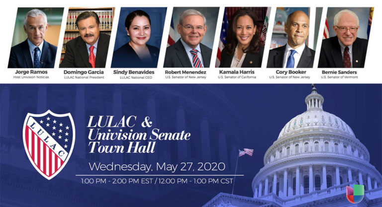WATCH: LULAC & Univision Virtual Town Hall with U.S. Senators on COVID-19 Impact on Latino and Minority Communities