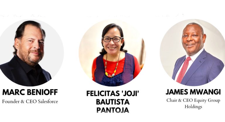 Marc Benioff, James Mwangi and Felicitas Pantoja are the winners of the 2020 Oslo Business for Peace Award