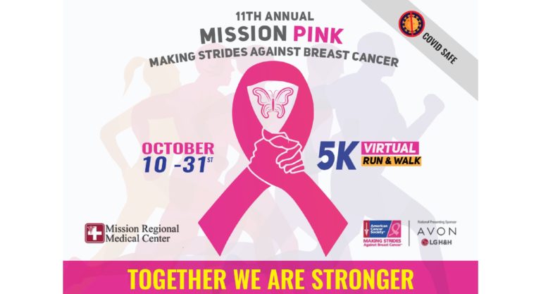 11th Annual Mission Pink 5k Walk/Run Benefiting “Making Strides Against Breast Cancer”