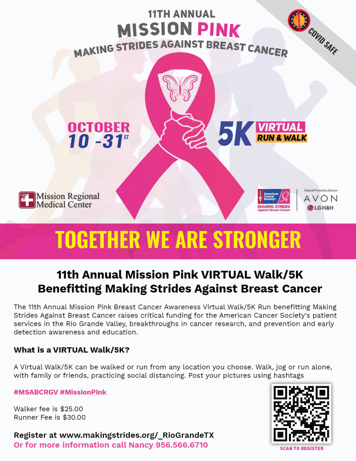 11th Annual Mission Pink 5k Walkrun Benefiting “making Strides Against Breast Cancer” Texas 9742